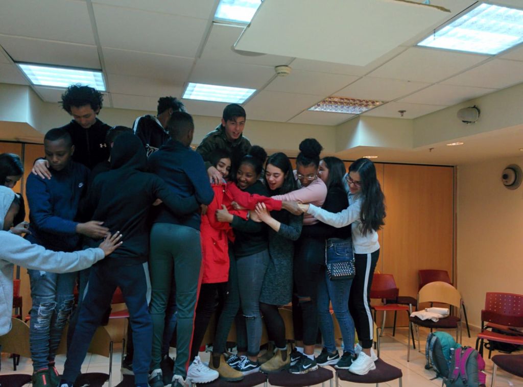 Ninth graders learn the importance of caring for others in need.