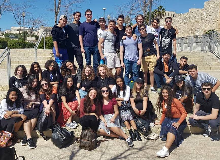 Youth from Brazil tour Jerusalem and other sites in Israel.